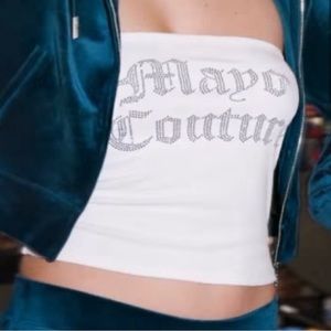 Limited Juicy Couture x Kraft Mayo Velour Tube Top M